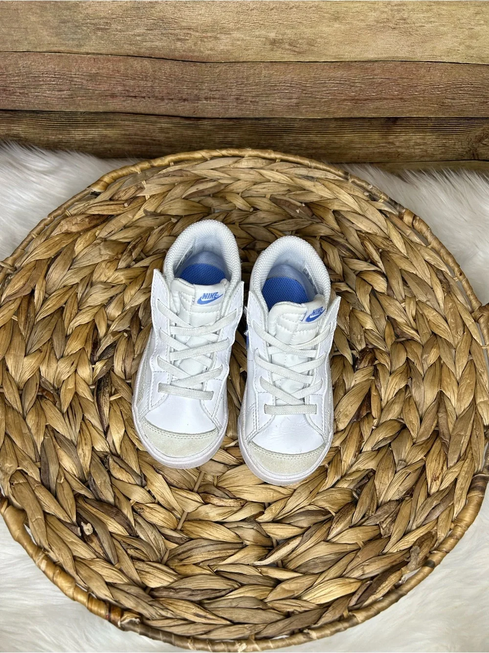Nike Blazer Mid ‘77 White High Top Sneaker Toddler Boys Size 8.5